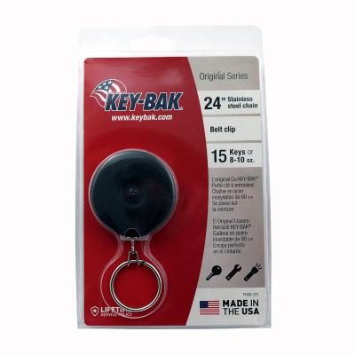 KEY-BAK nøgleholder 5B med bælteclips og rustfri kæde